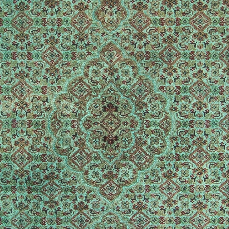 Biegacz Dywan orientalny - Tabriz - 305 x 84 cm - zielona