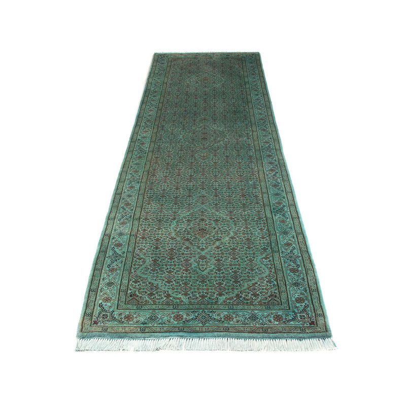 Biegacz Dywan orientalny - Tabriz - 305 x 84 cm - zielona