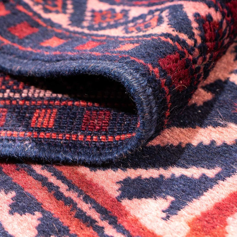 Biegacz Dywan Kelim - Orientalny - 400 x 75 cm - jasna czerwień