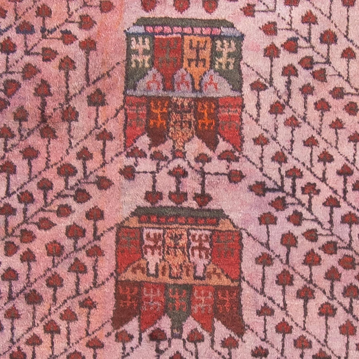 Perski dywan - Nomadyczny - 285 x 150 cm - jasna czerwień