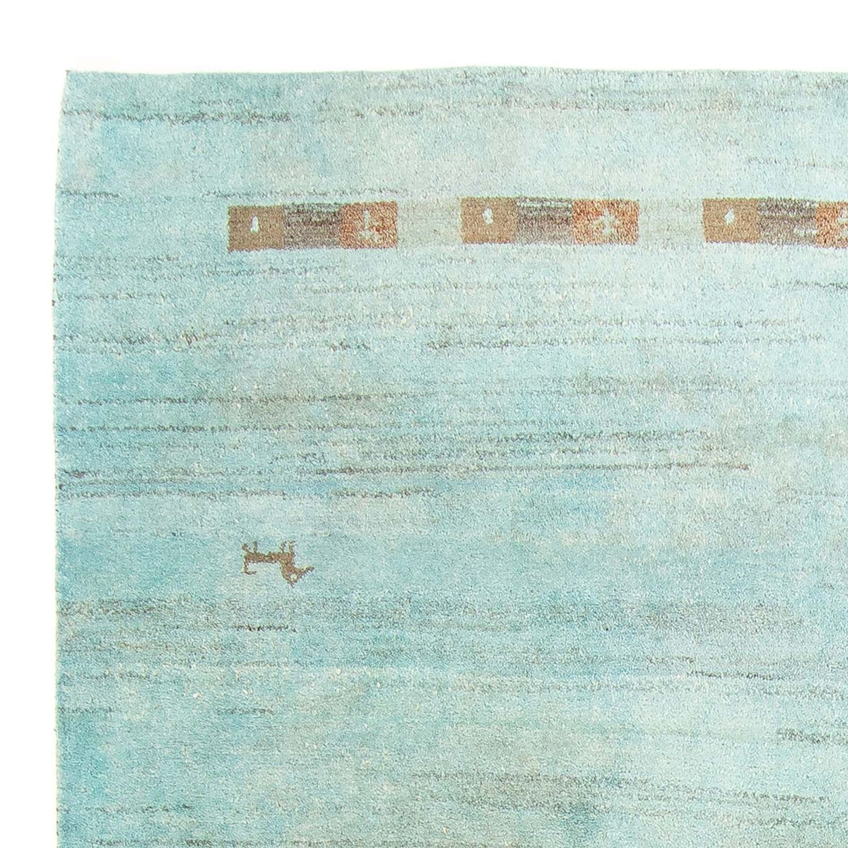 Dywan Gabbeh - Indus - 237 x 170 cm - jasnoniebieski