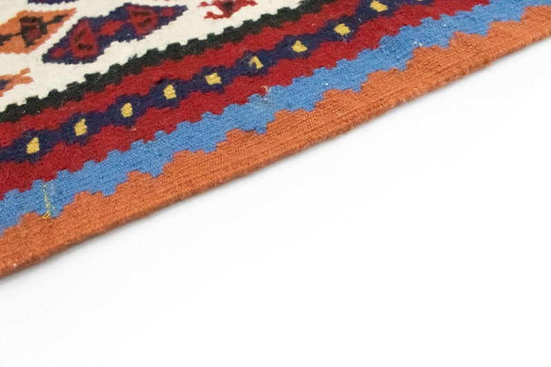 Dywan Kelim - Stary - 221 x 114 cm - beżowy