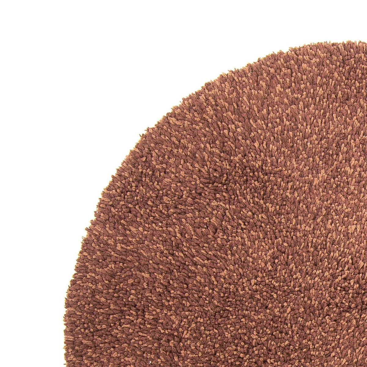 Dywan o wysokim runie okrągły  - 150 x 150 cm - brązowy