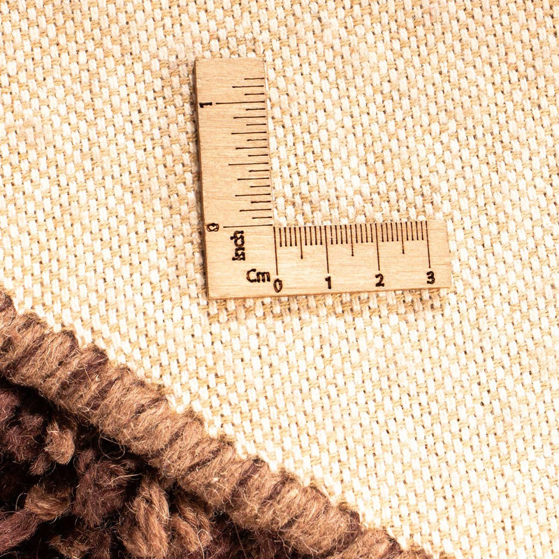 Dywan o wysokim runie okrągły  - 150 x 150 cm - brązowy