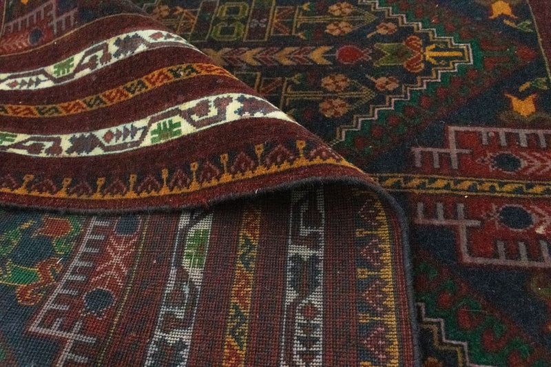 Dywan afgański - 140 x 100 cm - niebieski