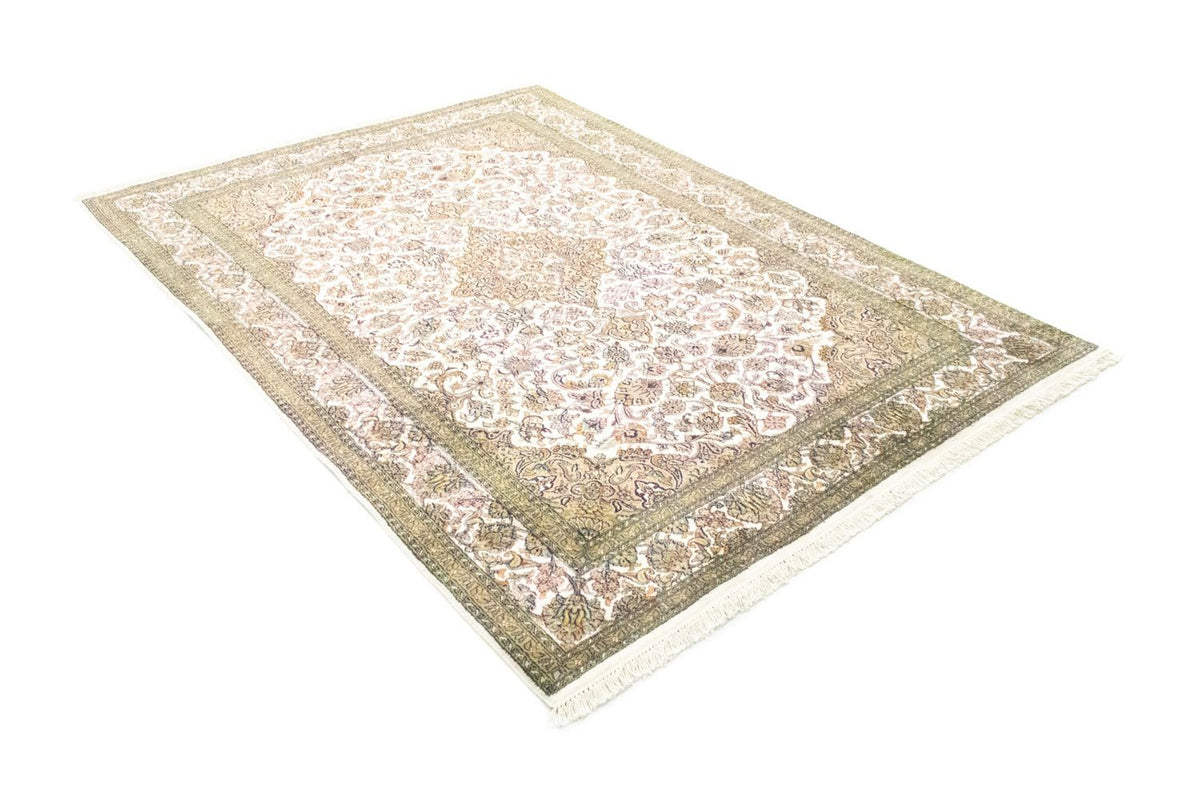 Jedwabny dywan - Kashmir Silk - 217 x 153 cm - beżowy
