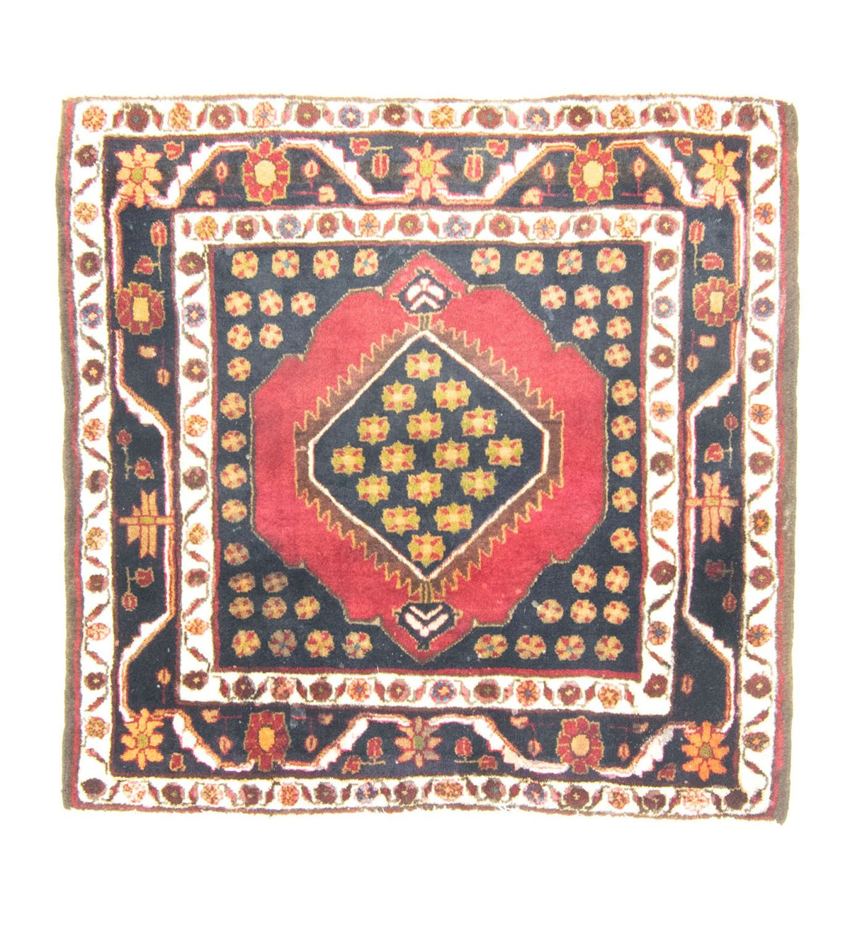 Perski dywan - Nomadyczny kwadratowy  - 109 x 105 cm - czerwony