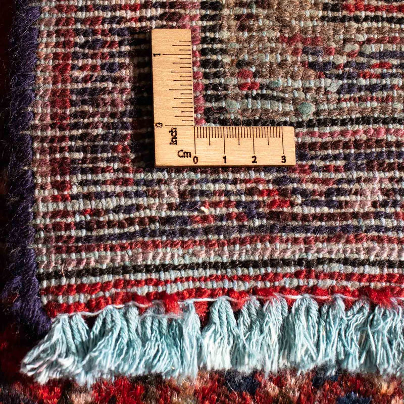 Perski dywan - Nomadyczny kwadratowy  - 313 x 305 cm - ciemna czerwień