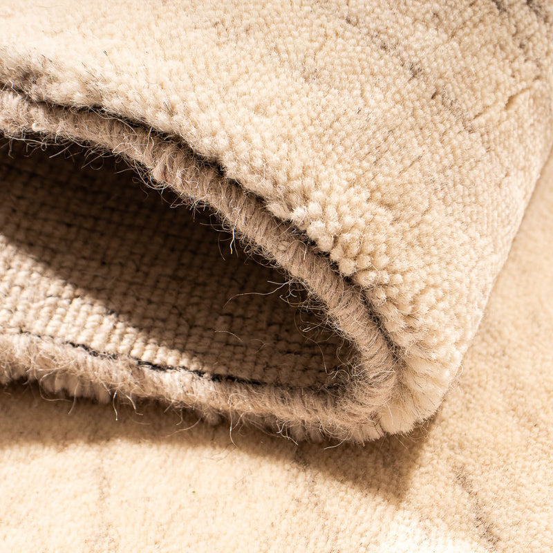 Dywan Gabbeh - Miękki kwadratowy  - 74 x 69 cm - beżowy