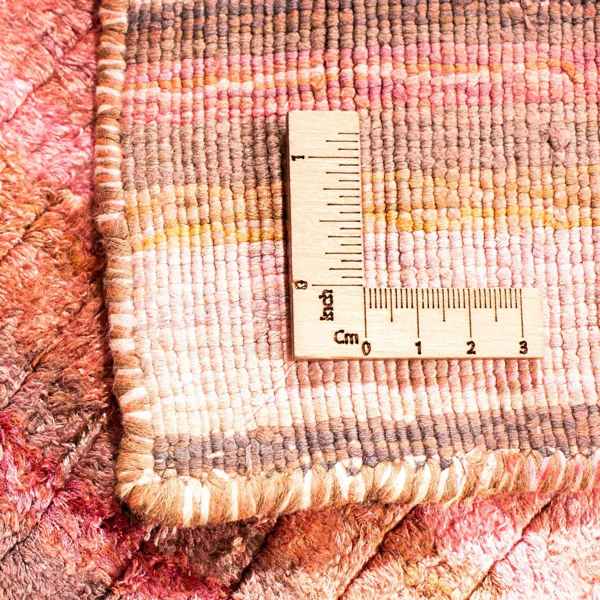 Dywan wiskozowy kwadratowy  - 197 x 197 cm - wielokolorowy