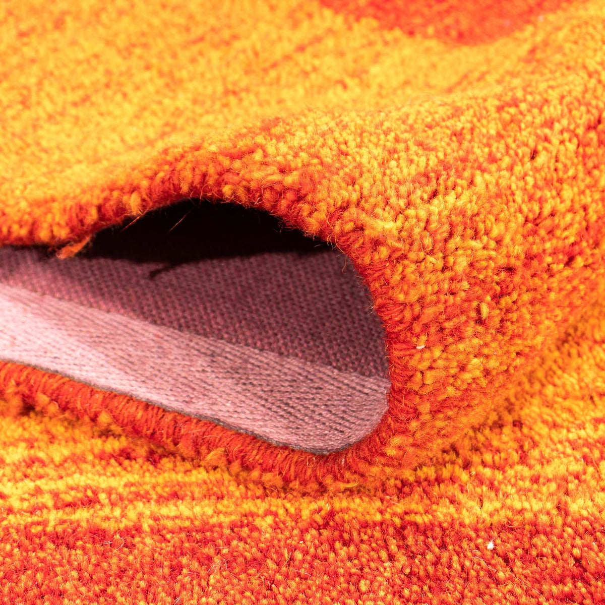 Dywan wełniany - 226 x 160 cm - pomarańczowy