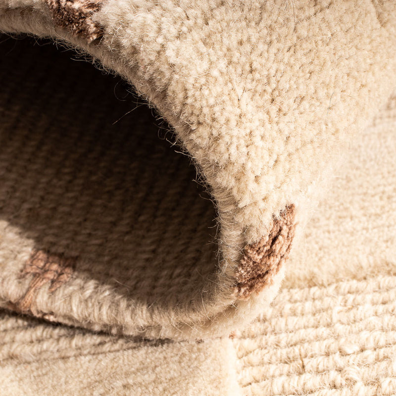 Dywan z Nepalu - 90 x 60 cm - beżowy