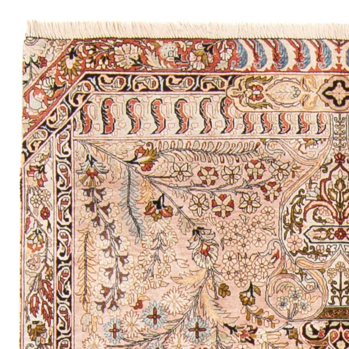 Biegacz Dywan z jedwabiu - jedwab chiński - 200 x 104 cm - łososiowy