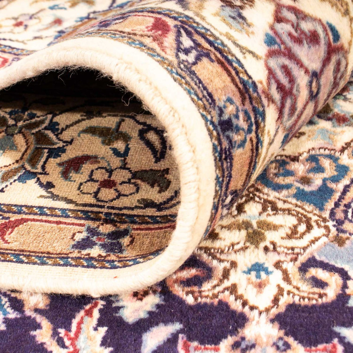 Dywan perski - Nain - Królewski - 292 x 197 cm - ciemnoniebieski