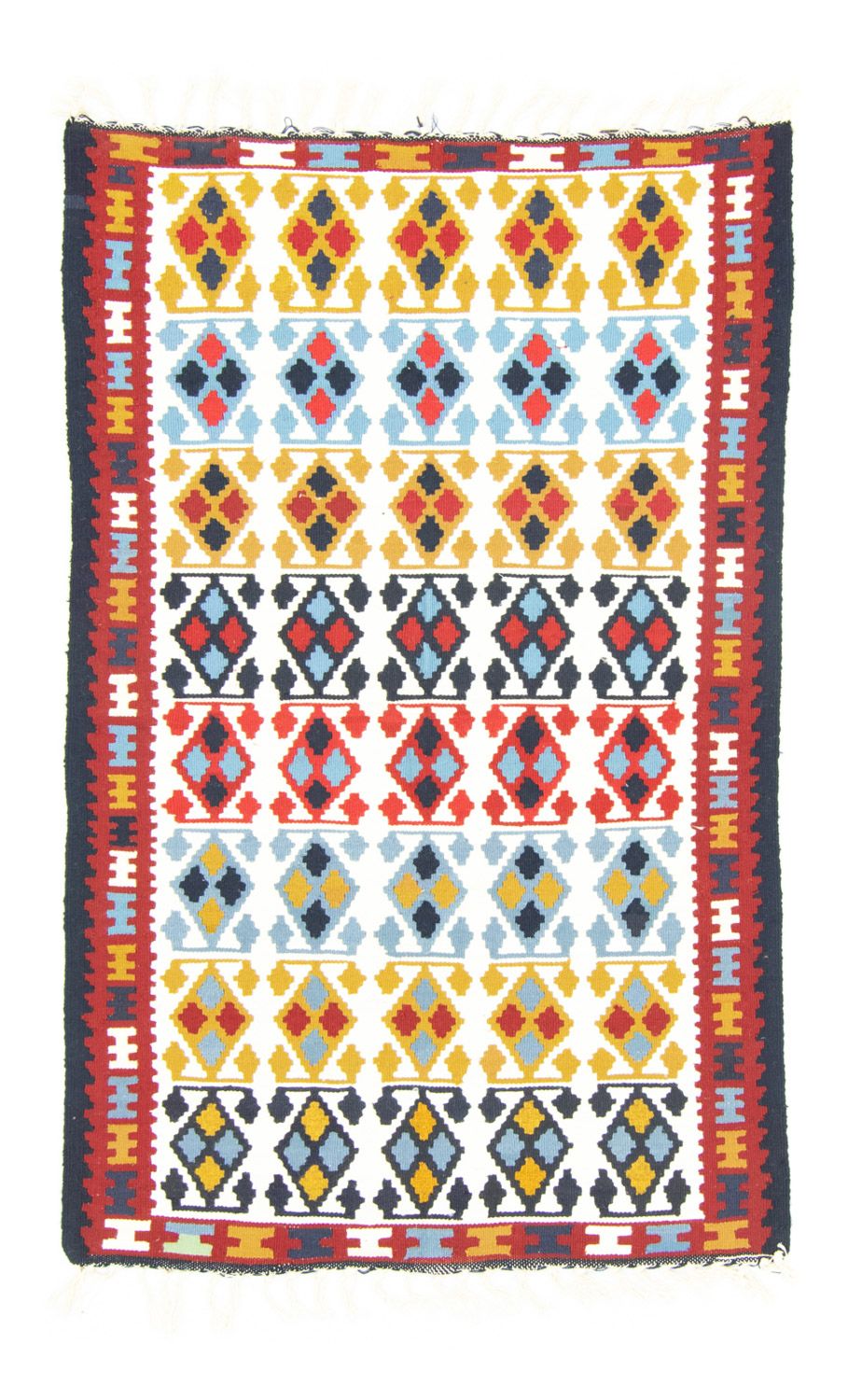 Dywan Kelim - Stary - 150 x 94 cm - beżowy