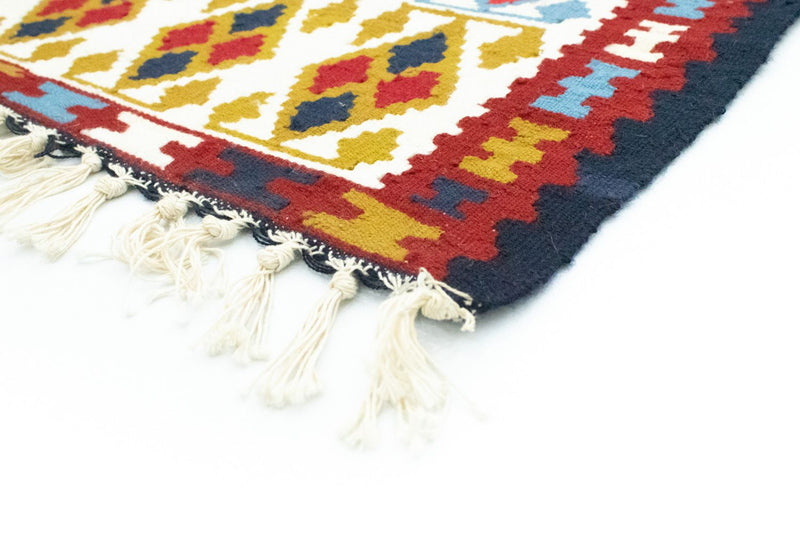 Dywan Kelim - Stary - 150 x 94 cm - beżowy