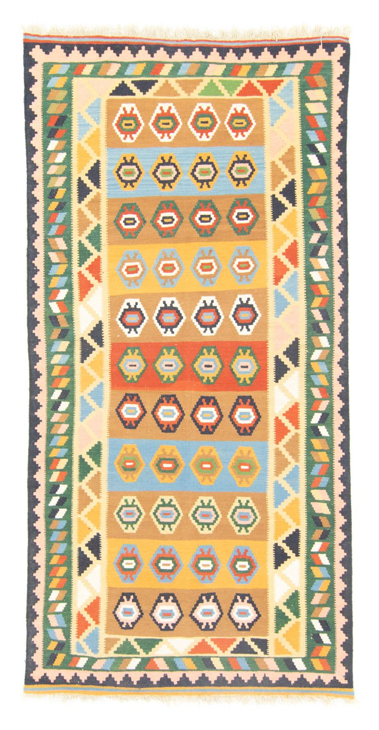 Biegacz Dywan Kelim - Orientalny - 256 x 128 cm - kolorowe