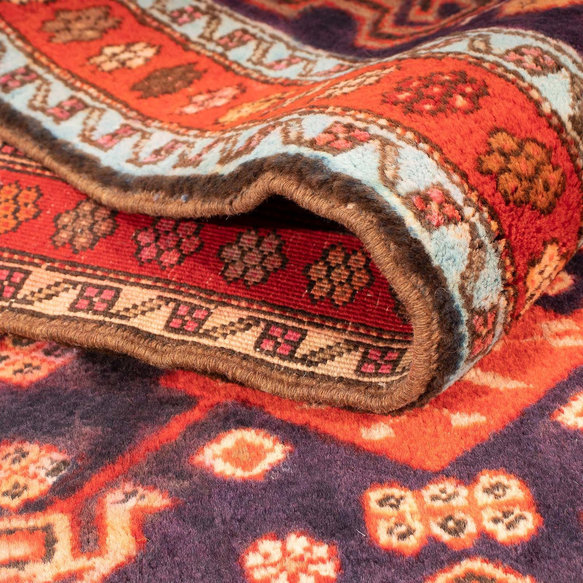 Biegacz Perski dywan - Nomadyczny - 280 x 130 cm - ciemnoniebieski