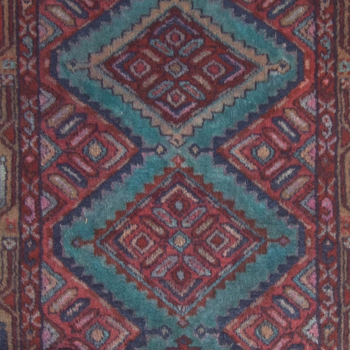 Biegacz Perski dywan - Nomadyczny - 281 x 89 cm - niebieski