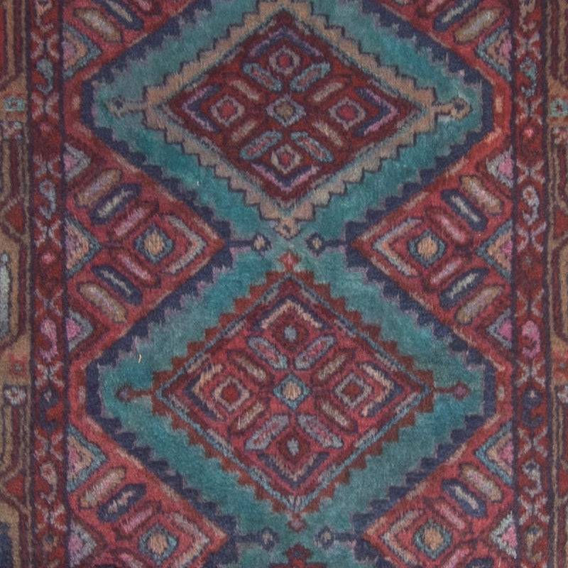 Biegacz Perski dywan - Nomadyczny - 281 x 89 cm - niebieski