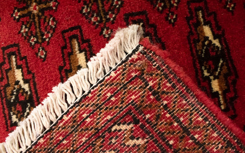 Dywan turkmeński - 130 x 60 cm - czerwony