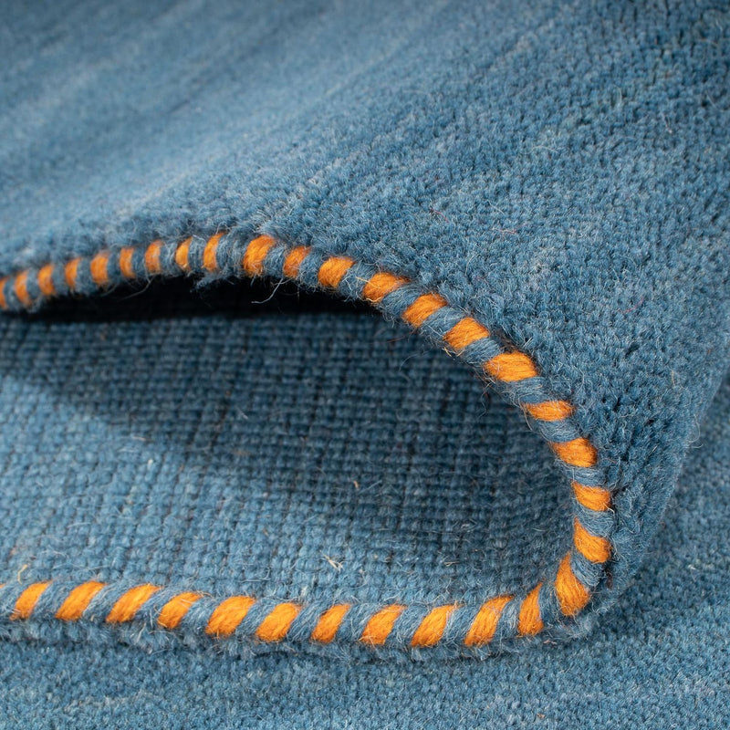 Dywan z Nepalu - 203 x 142 cm - niebieski