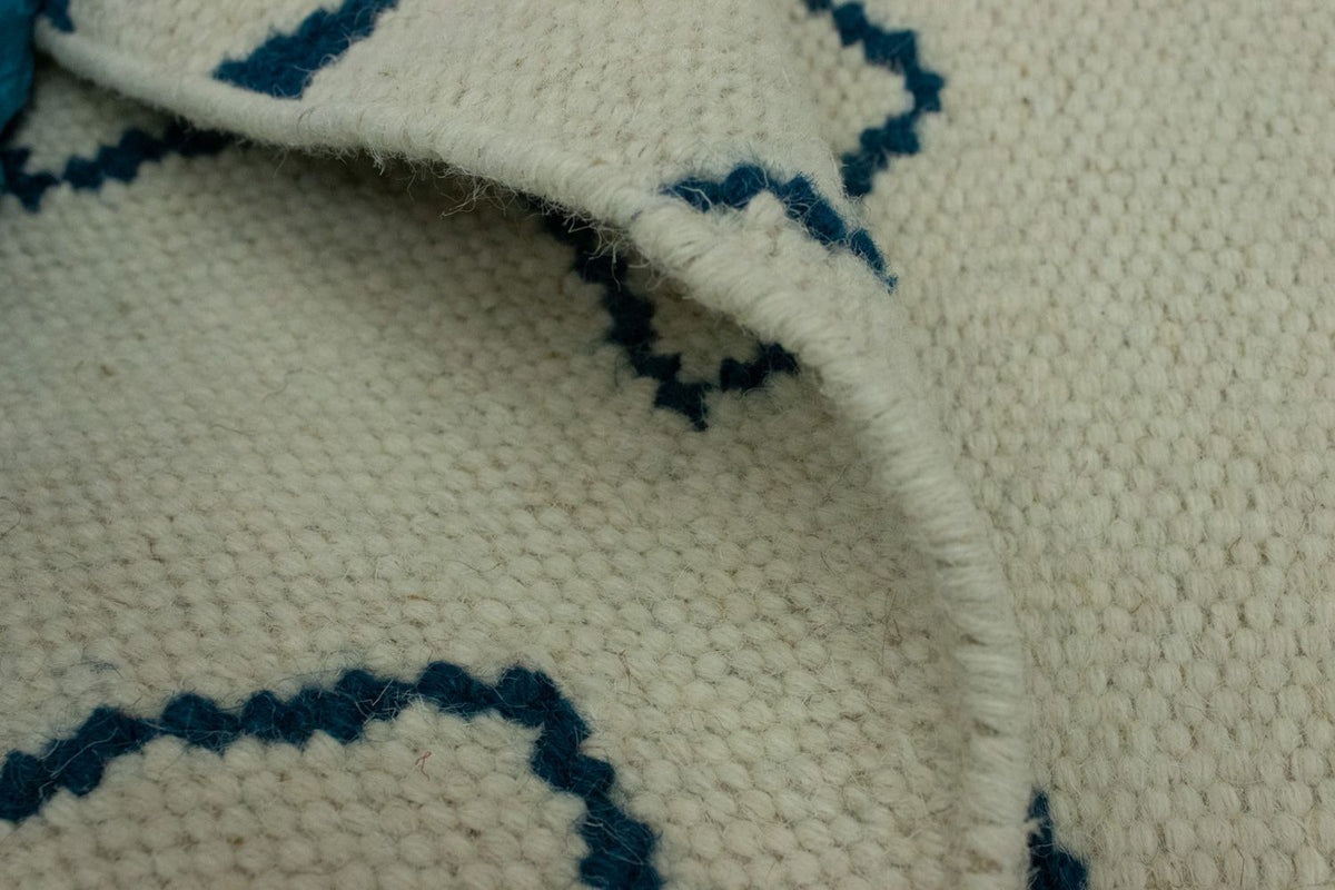 Dywan Kelim - modny - 95 x 62 cm - niebieski