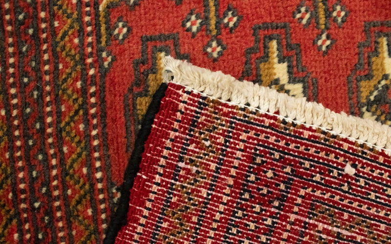 Dywan turkmeński - 130 x 60 cm - czerwony