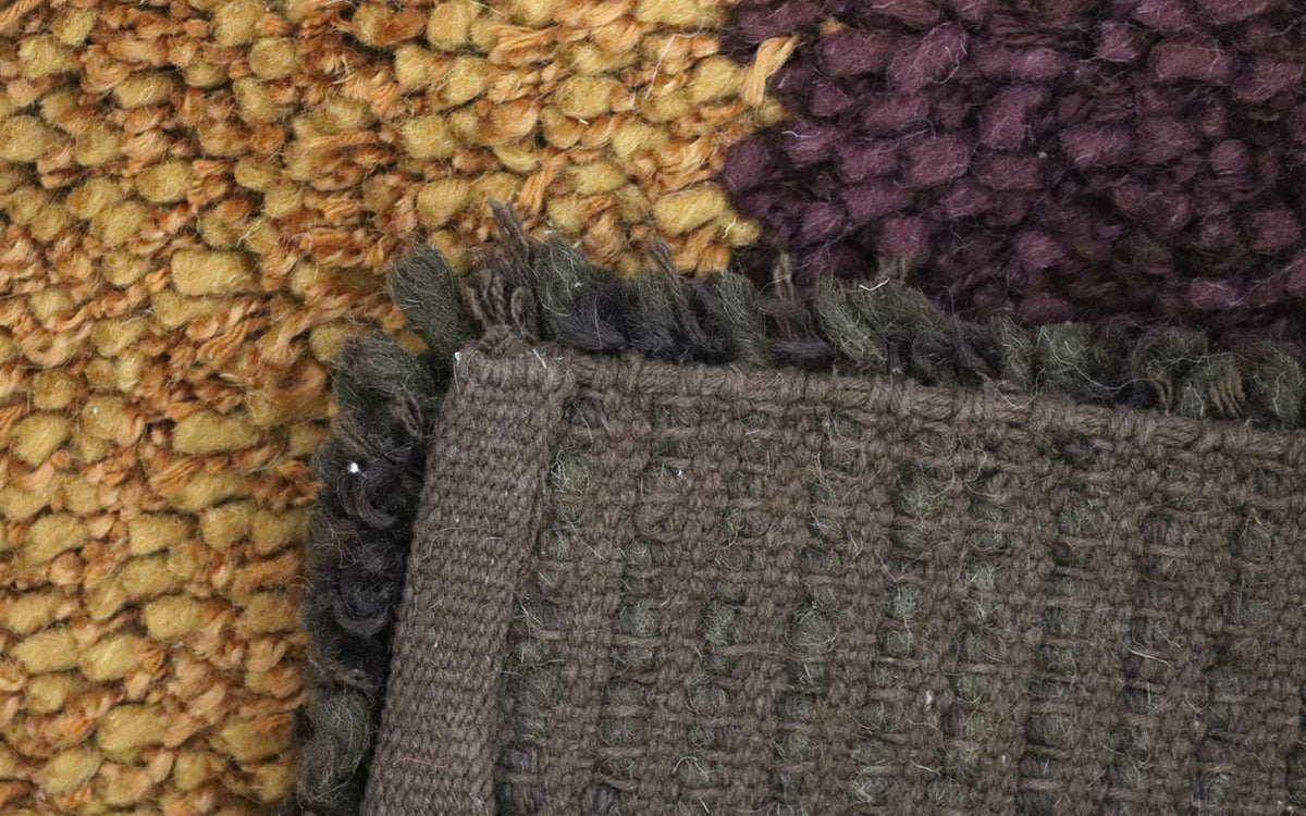 Dywan o wysokim runie - 153 x 96 cm - wielokolorowy