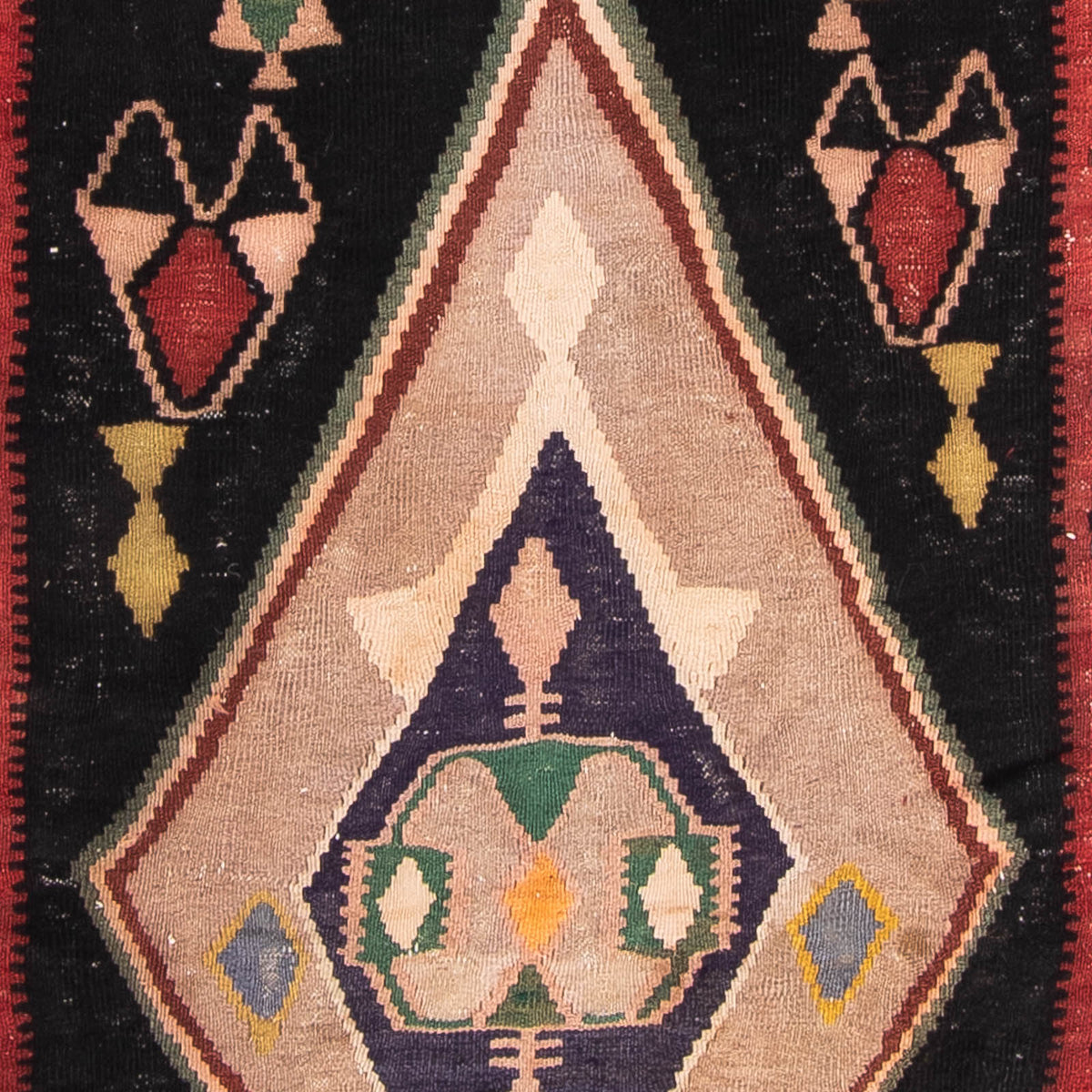 Biegacz Dywan Kelim - Stary - 300 x 150 cm - wielokolorowy