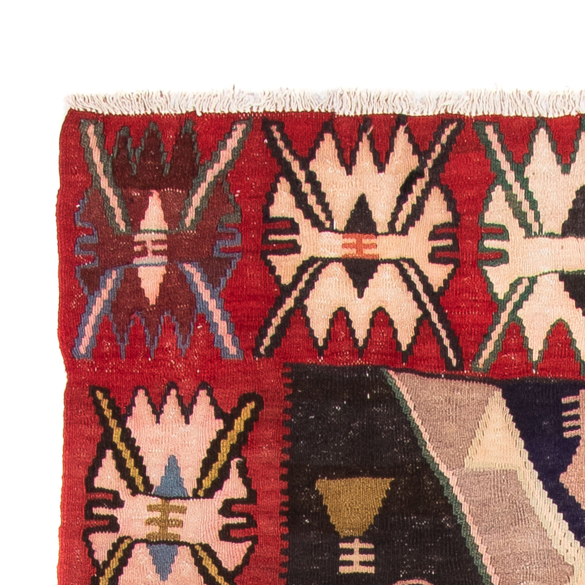 Biegacz Dywan Kelim - Stary - 300 x 150 cm - wielokolorowy