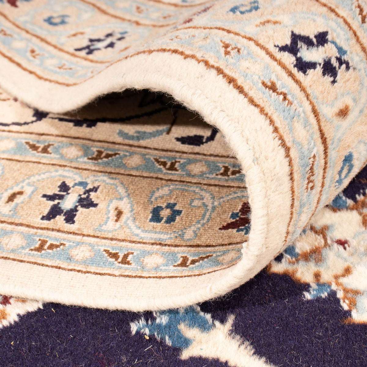 Dywan perski - Nain - Królewski - 383 x 286 cm - ciemnoniebieski