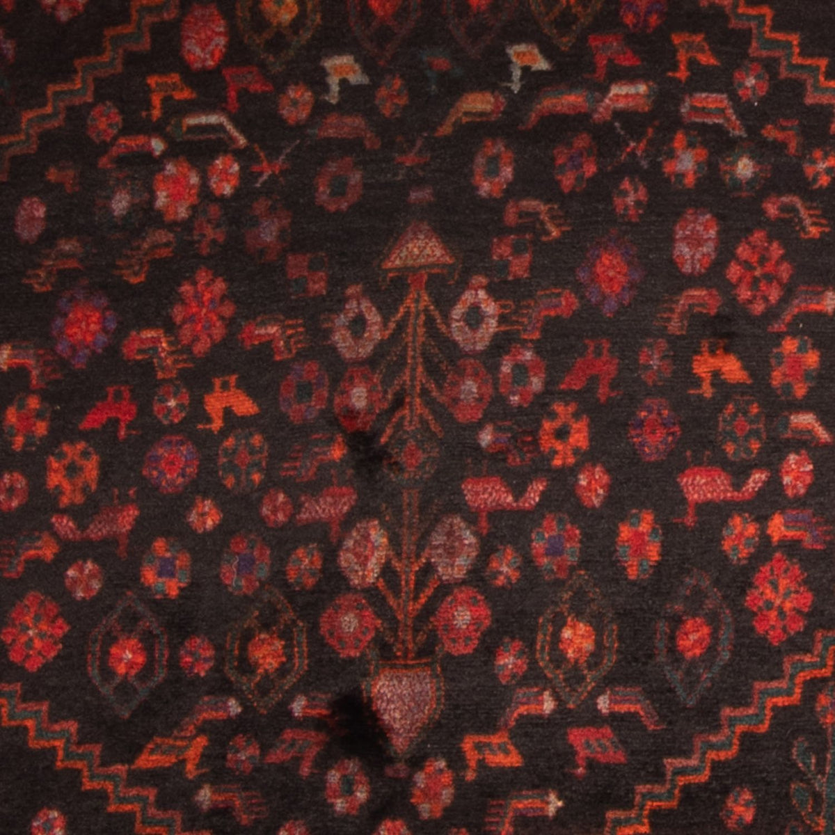 Biegacz Perski dywan - Nomadyczny - 380 x 146 cm - ciemnoniebieski