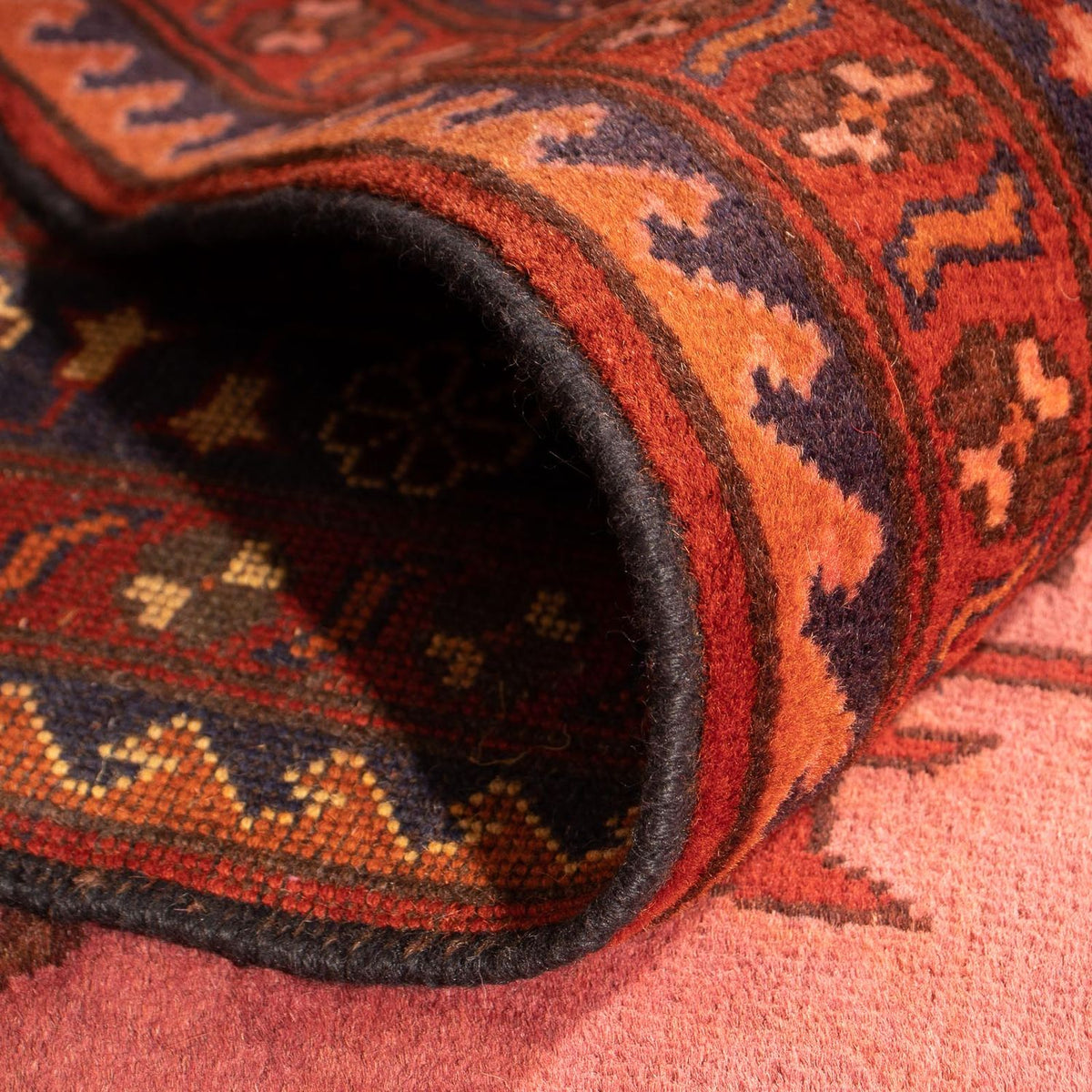 Afgański dywan - Hatshlu - 396 x 306 cm - ciemna czerwień