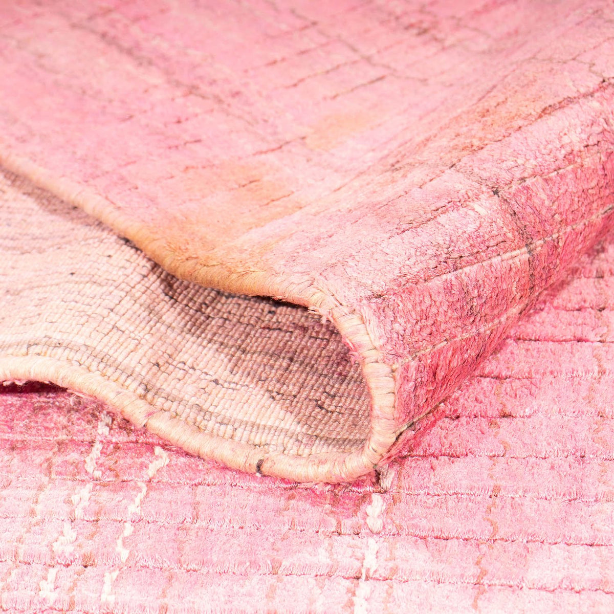 Dywan wiskozowy - 306 x 230 cm - różowy