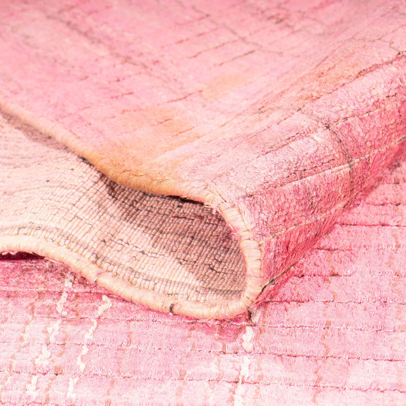 Dywan wiskozowy - 306 x 230 cm - różowy