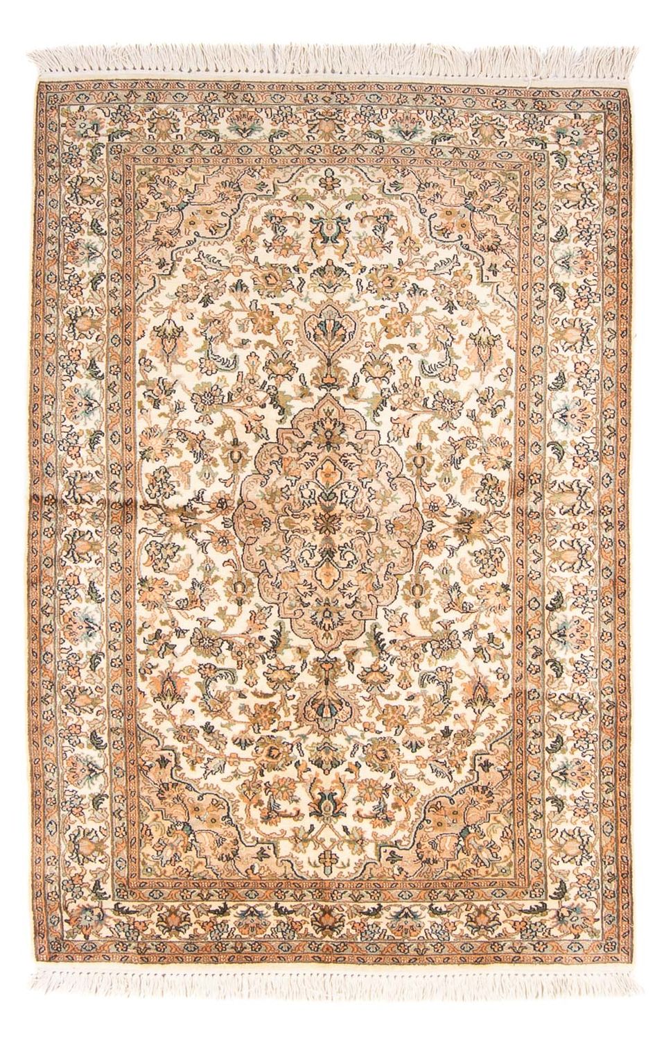 Jedwabny dywan - Kashmir Silk - 150 x 96 cm - kremowy