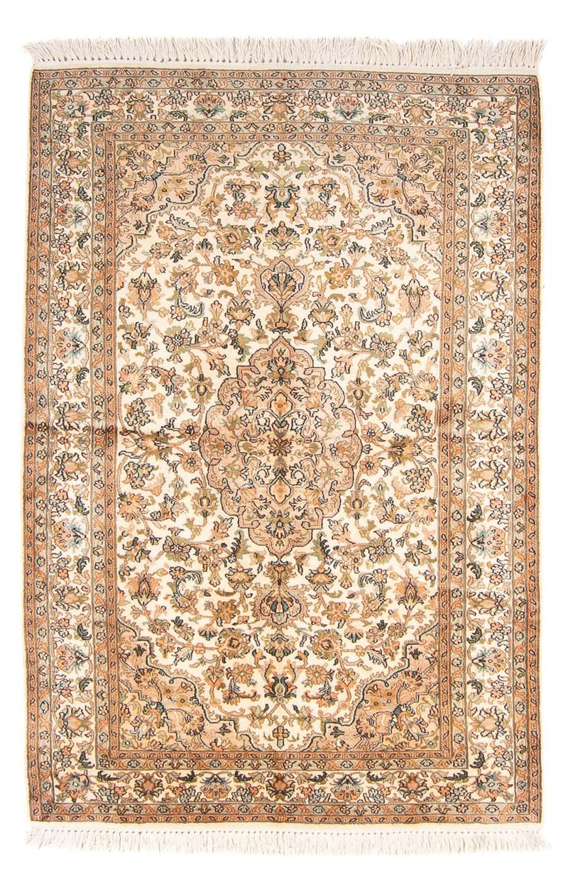 Jedwabny dywan - Kashmir Silk - 150 x 96 cm - kremowy