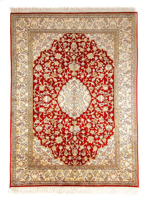 Jedwabny dywan - Kashmir Silk - 186 x 129 cm - czerwony