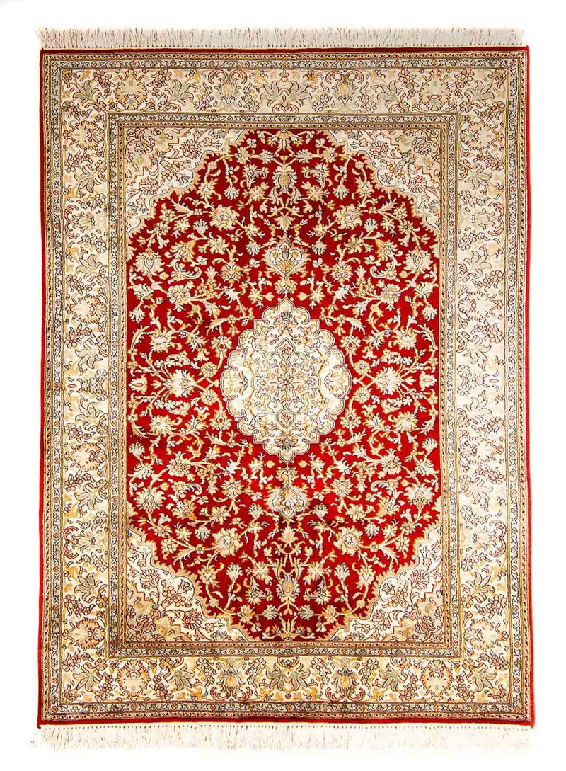 Jedwabny dywan - Kashmir Silk - 186 x 129 cm - czerwony
