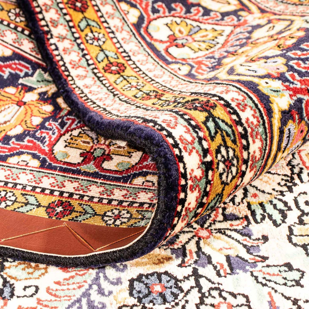 Dywan perski - Ghom - 206 x 142 cm - beżowy