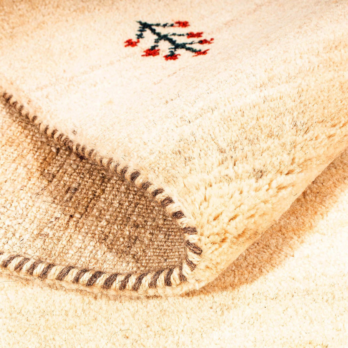 Dywan Gabbeh - Loribaft Perski - 199 x 141 cm - jasny beż