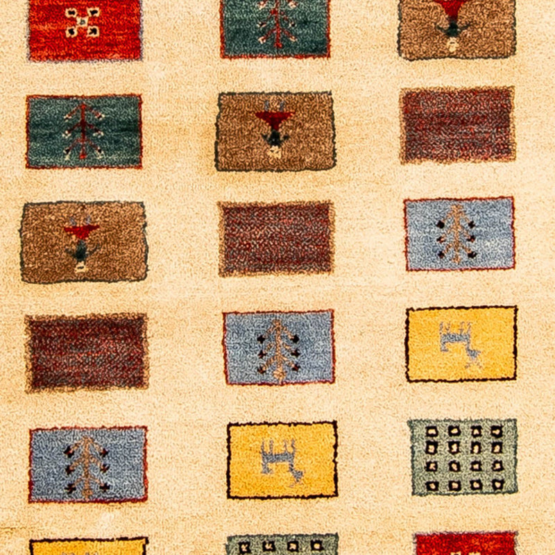 Dywan Gabbeh - Loribaft Perski - 197 x 144 cm - jasnobrązowy