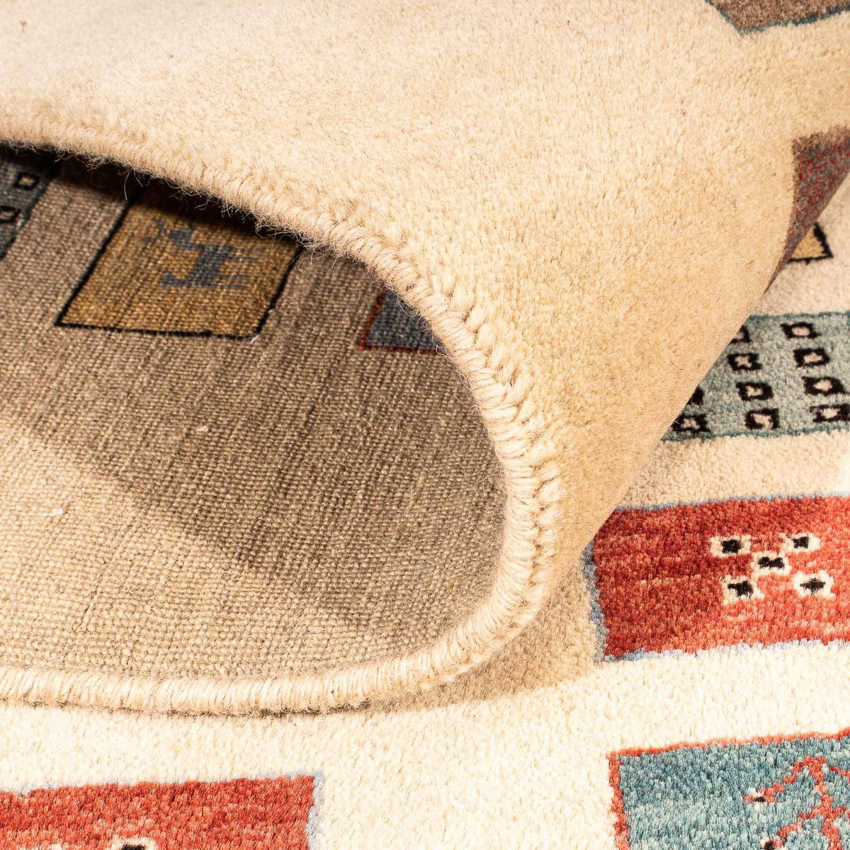 Dywan Gabbeh - Loribaft Perski - 197 x 144 cm - jasnobrązowy