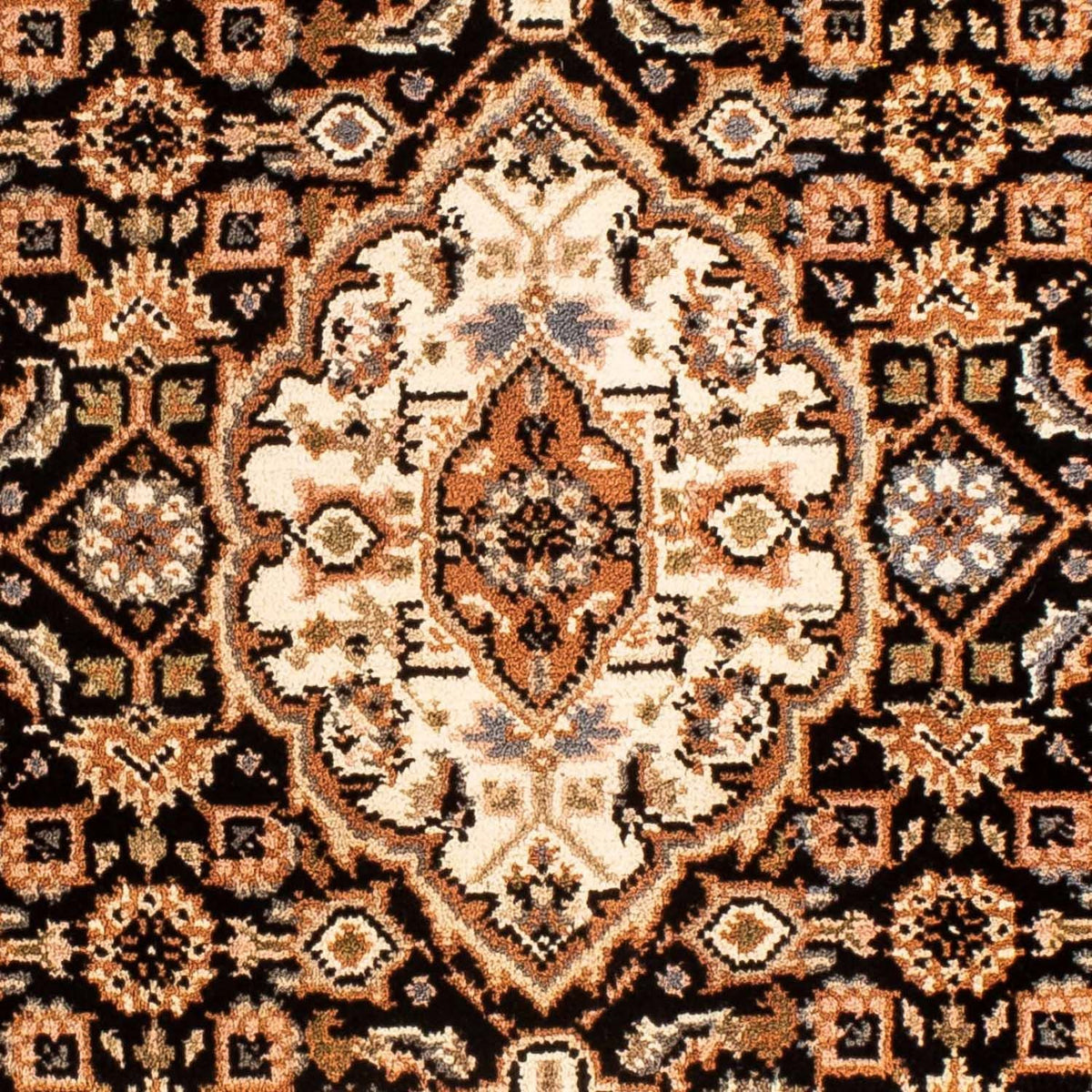 Orientalny dywan - Bijar - Indus okrągły  - 93 x 93 cm - ciemnoniebieski