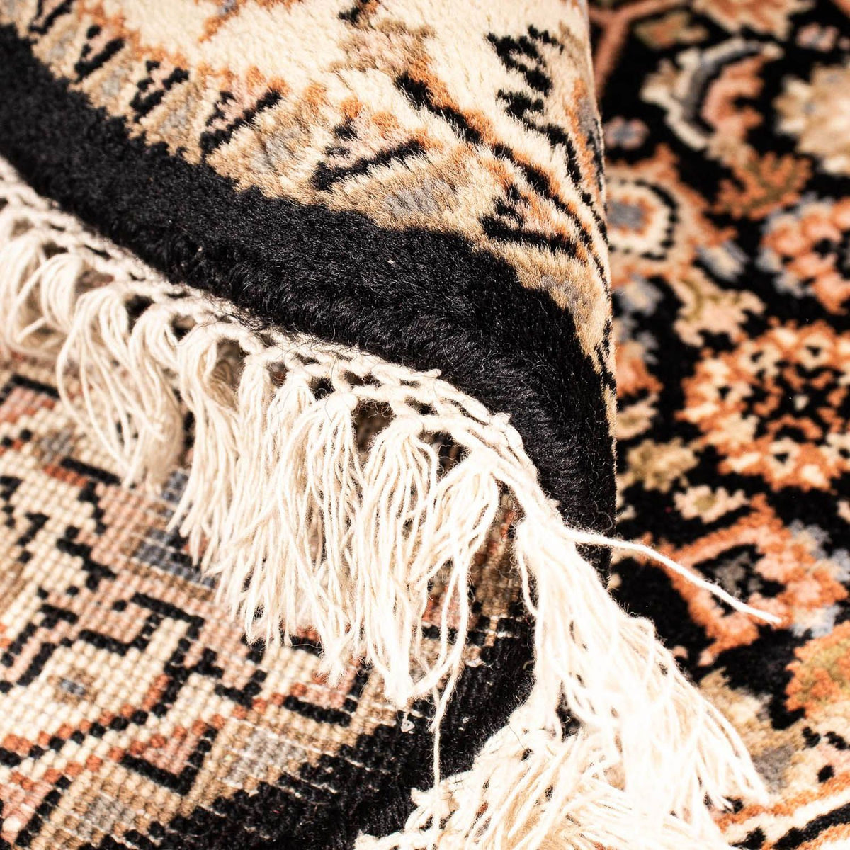 Orientalny dywan - Bijar - Indus okrągły  - 93 x 93 cm - ciemnoniebieski