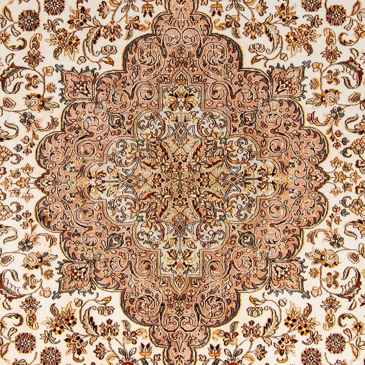 Jedwabny dywan - Kashmir Silk - 307 x 243 cm - beżowy