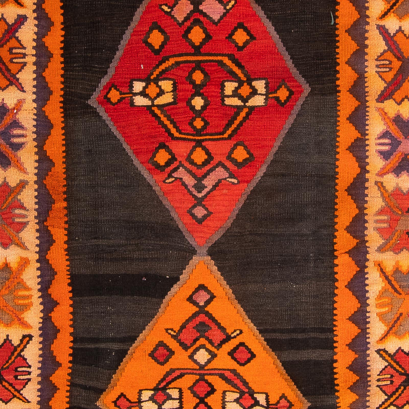 Biegacz Dywan Kelim - Stary - 380 x 150 cm - wielokolorowy