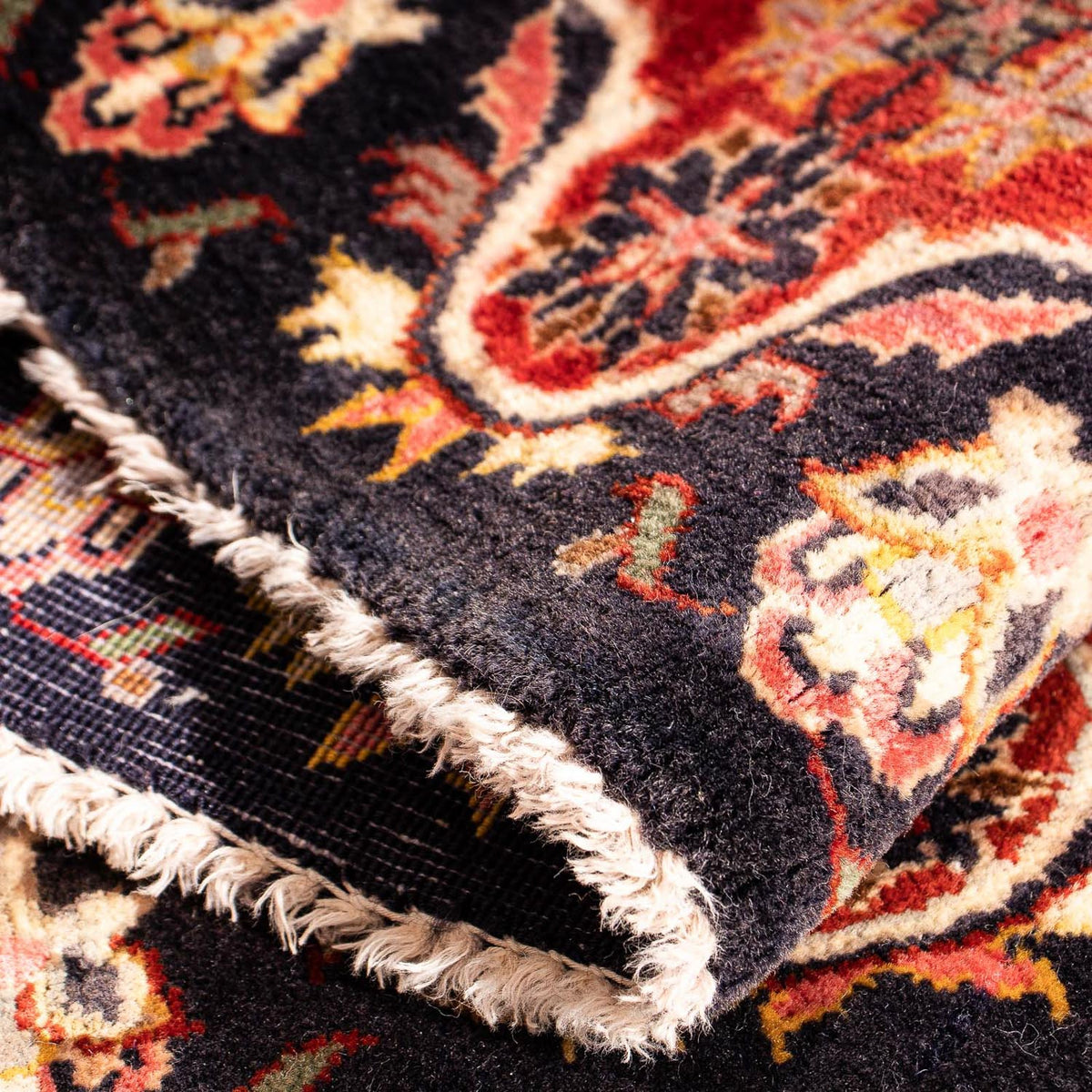 Dywan perski - Keshan kwadratowy  - 97 x 77 cm - ciemna czerwień