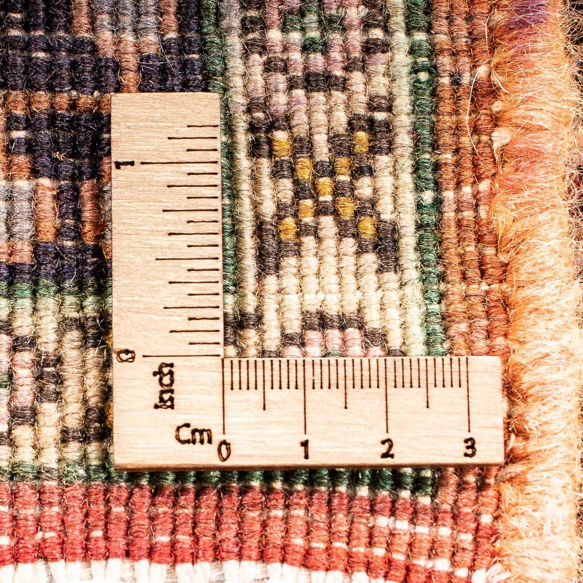 Perski dywan - Nomadyczny kwadratowy  - 91 x 77 cm - jasna czerwień